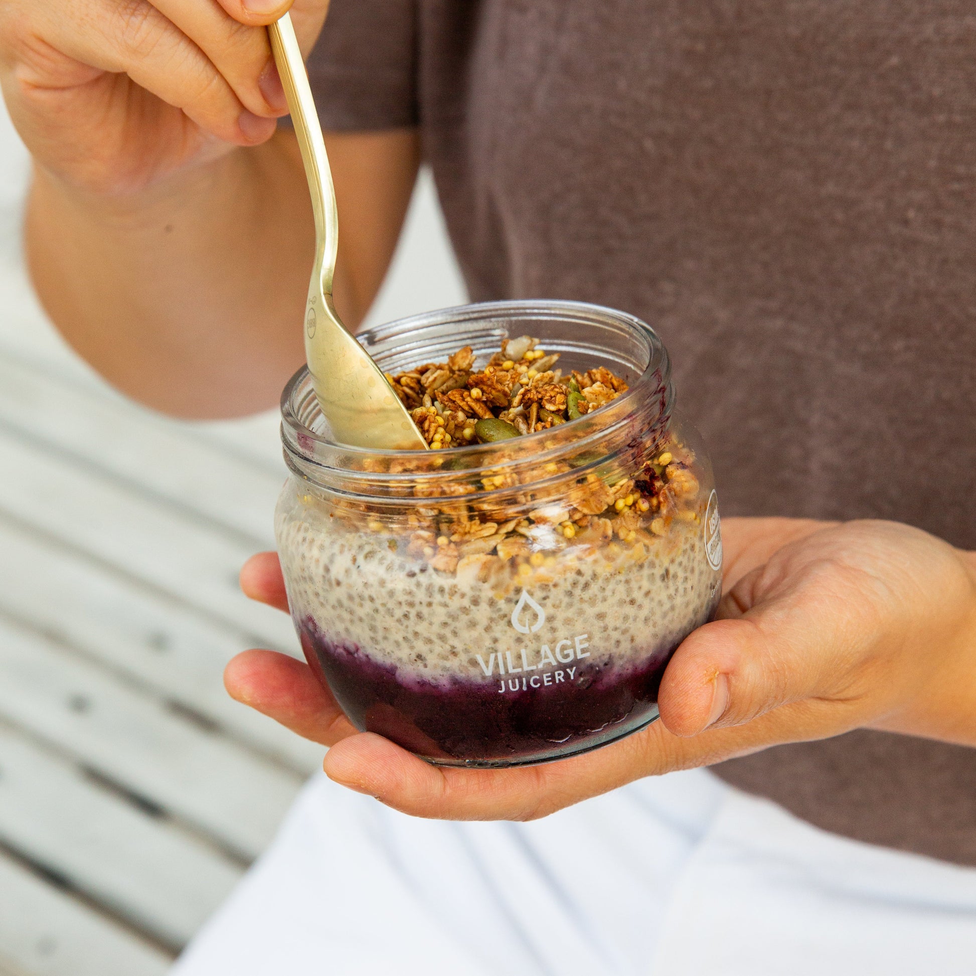 Village Juicery Blueberry Chia Jar