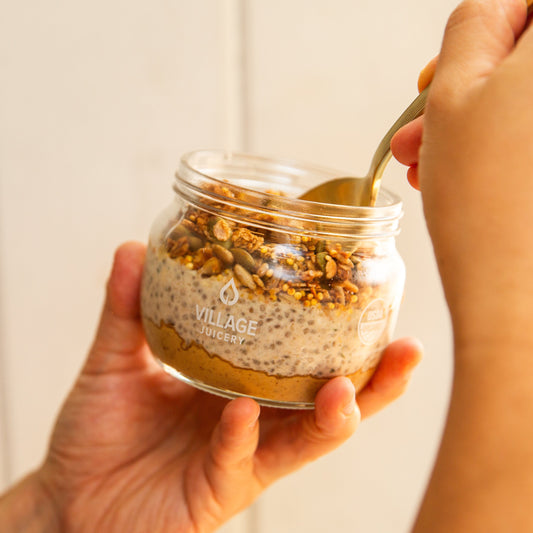 Village Juicery Peanut Butter Oat Jar