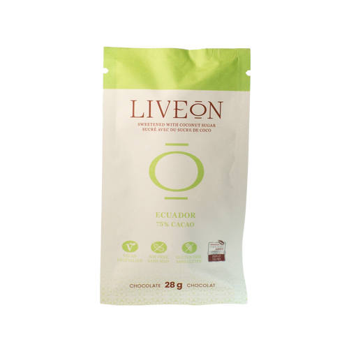 Dark Chocolate Bar 75% - Live on Chocolate
