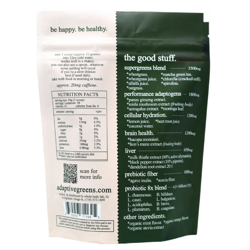 Adaptive Greens Powder