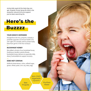 Beekeeper’s Naturals Throat Spray for Kids - Village Juicery